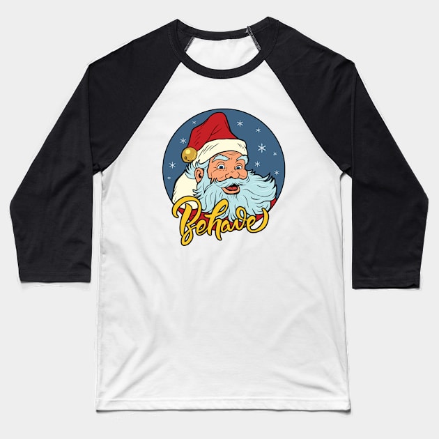 Pop Art Santa Baseball T-Shirt by valentinahramov